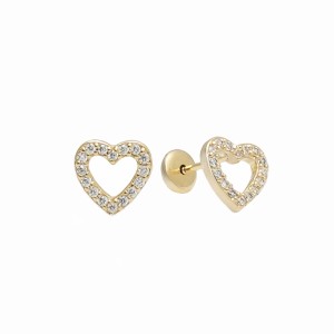 Brinco Coração Cravejado