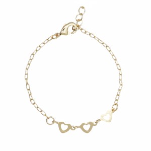 Pulseira Corações Vazados