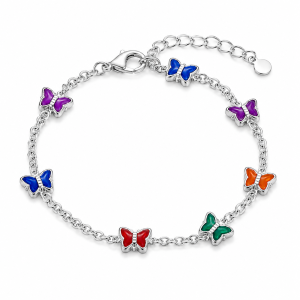 Pulseira Borboletas Coloridas
